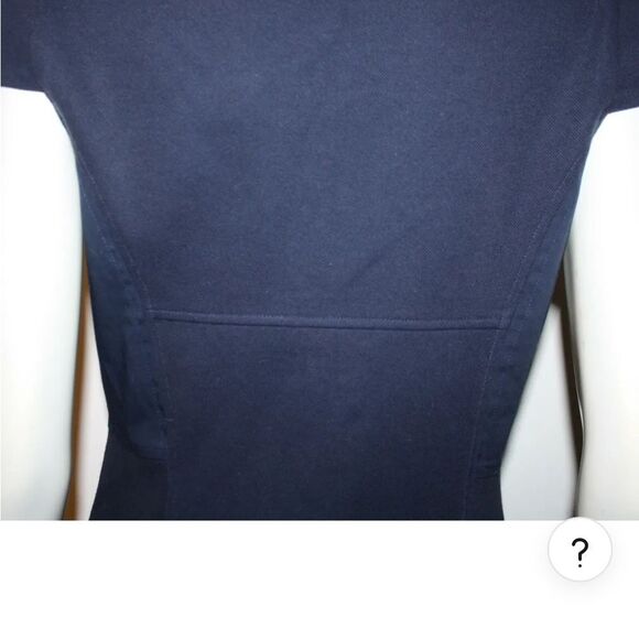 Diane Von Furstenburg Y2K Navy Blue Cap Sleeve Stretch Fit Flare Stretch Dress 4 - Picture 13 of 16